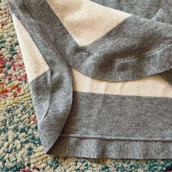 Teeberry & Weave sweater striped beige salmon/grey  women’s size S - Picture 6 of 7